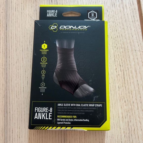 DonJoy Adult Figure 8 Ankle Support Wrap sleeve with straps Stabilizer size M - Picture 1 of 10